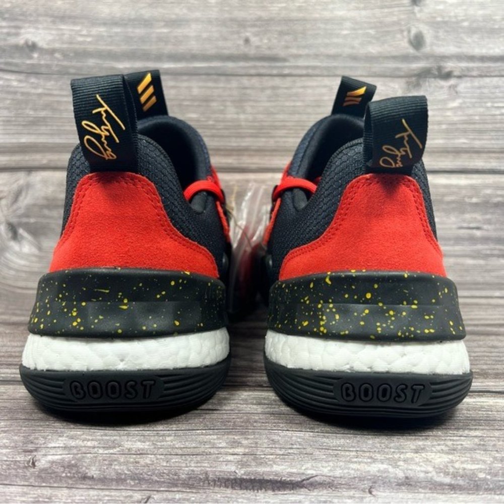 Adidas Trae Young Basketball Sneakers Red/Black Men's Size 12 Shoes (GY3772) - Picture 12 of 13